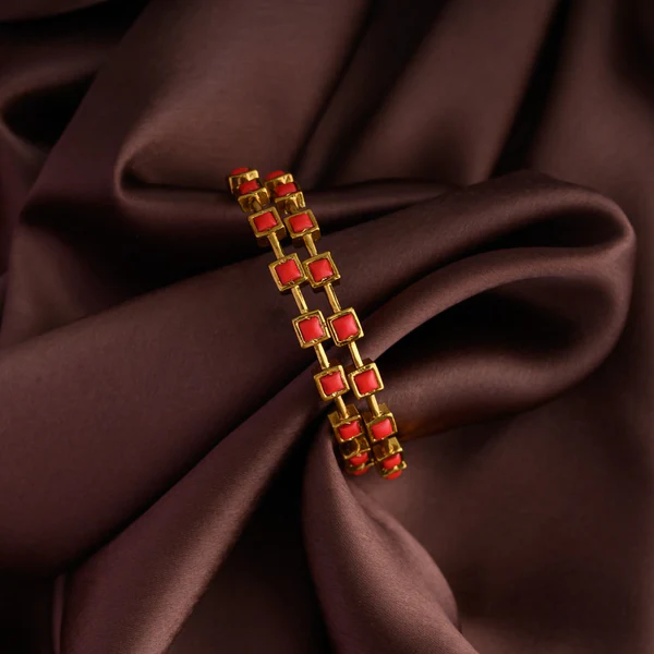 Pavazham Stone work Bangles